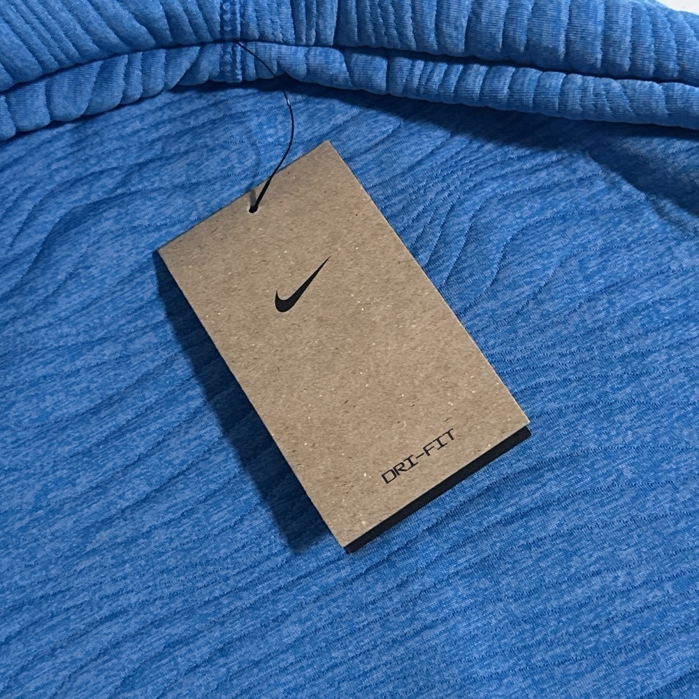 NEW Nike Tour Men's XL Photo Blue Dri-FIT Crewneck Golf Sweater Rake Lines Print